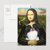 Mona Lisa - Japanse Chin 3 Briefkaart (Voorkant / Achterkant)