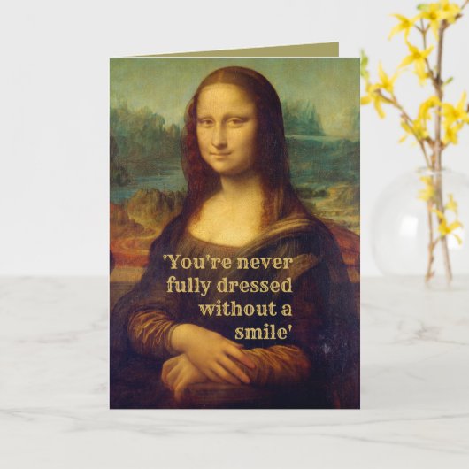 Mona Lisa Kaart (Gele Bloem)