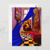 Mona lisa-kamer briefkaart (Voorkant / Achterkant)