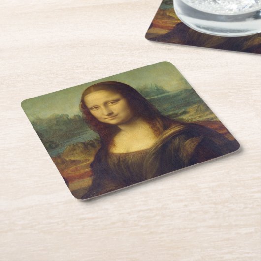 Mona Lisa Kartonnen Onderzetters (Schuin)