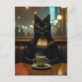 Mona Lisa Kat in een koffiezaak Briefkaart (Voorkant)