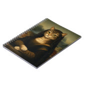Mona Lisa Kat Parodie Renaissance Kunst Notitieboek (Linkerzijde)