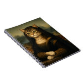 Mona Lisa Kat Parodie Renaissance Kunst Notitieboek (Rechterzijde)