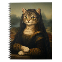 Mona Lisa Kat Parodie Renaissance Kunst Notitieboek