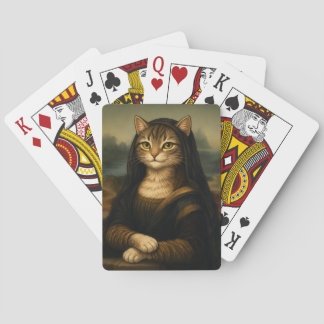 Mona Lisa Kat Parodie Renaissance Kunst Pokerkaarten