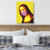 Mona Lisa Kauwgum Bubble Canvas Afdruk (Insitu (Slaapkamer))