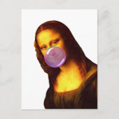 Mona Lisa Kauwgum Bubble Feestdagenkaart (Voorkant)