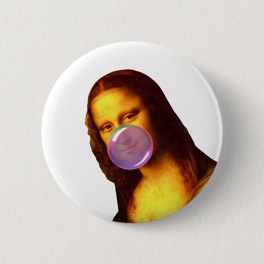 Mona Lisa Kauwgum Bubble Ronde Button 5,7 Cm (Voorkant)