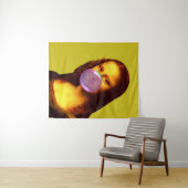 Mona Lisa Kauwgum Bubble Wandkleed (In Situ (horizontaal))