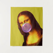 Mona Lisa Kauwgum Bubble Wandkleed (Voorkant)