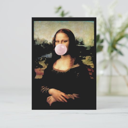 Mona Lisa Kauwgum Kaart (Staand voorkant)