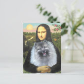 Mona Lisa - Keeshond (V) Briefkaart (Staand voorkant)