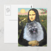 Mona Lisa - Keeshond (V) Briefkaart (Voorkant / Achterkant)