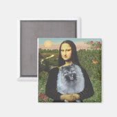 Mona Lisa - Keeshond (V) Magneet (Voorkant / Achterkant)