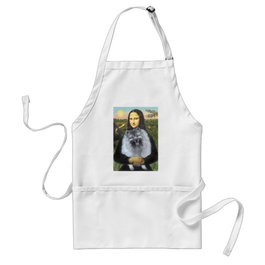 Mona Lisa - Keeshond (V) Standaard Schort (Voorkant)