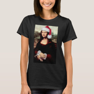 Mona Lisa Kerstman Chapeau Kerstmis T-shirt