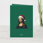 Mona Lisa Kerstman Kerst Hoed Vakantie Knipplaat Feestdagen Kaart (Achterkant)