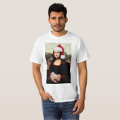 Mona Lisa Kerstman Kerstmis T-shirt (Voorkant volledig)