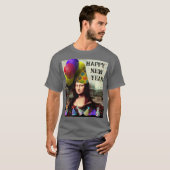 Mona Lisa Kerstman Kerstmis T-shirt (Voorkant volledig)