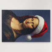 Mona Lisa Kerstman Kerstvakantie Uitknippen Legpuzzel (Horizontaal)