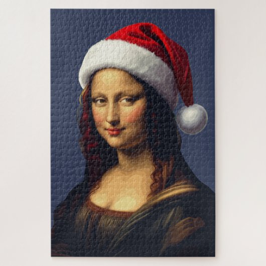 Mona Lisa Kerstman Kerstvakantie Uitknippen Legpuzzel (Verticaal)
