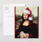 Mona Lisa Kerstmis Briefkaart (Voorkant / Achterkant)