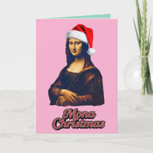 Mona Lisa Kerstmis Feestdagen Kaart
