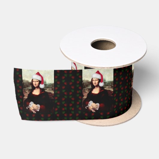 Mona Lisa Kerstmuts Kerstmis Satijnen Lint (Spoel)