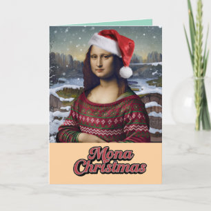 Mona Lisa Kersttrui Feestdagen Kaart
