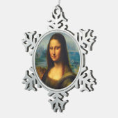 Mona Lisa Kerstversiering Tin Sneeuwvlok Ornament (Rechts)