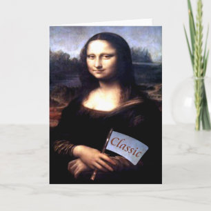 Mona Lisa klassieke verjaardagscadeaus Kaart