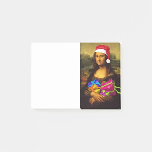Mona Lisa komt als kerstman Post-it® Notes (Voorkant)