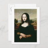 Mona Lisa, kopie van het schilderij van Leonardo d Briefkaart (Voorkant / Achterkant)