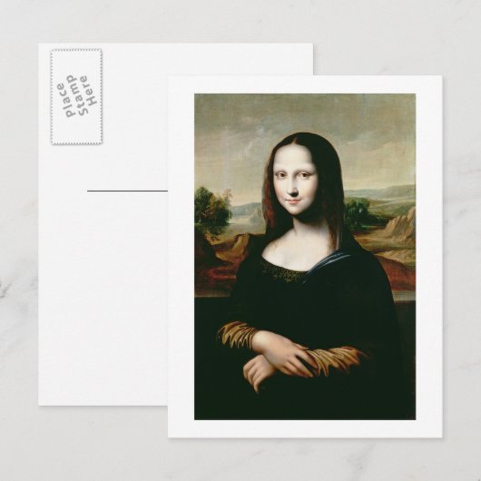 Mona Lisa, kopie van het schilderij van Leonardo d Briefkaart (Voorkant / Achterkant)
