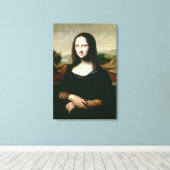Mona Lisa, kopie van het schilderij van Leonardo d Canvas Afdruk (Insitu (Houten vloer))