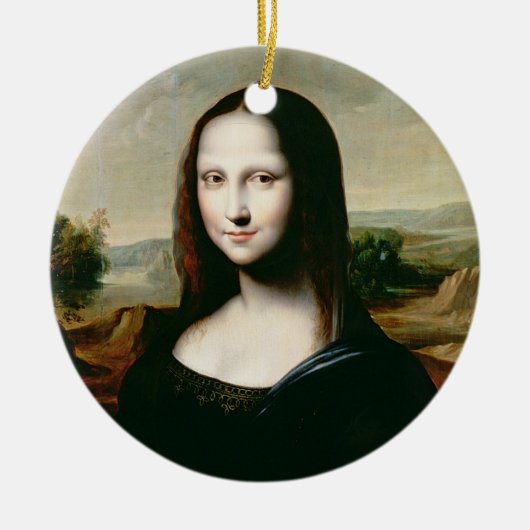 Mona Lisa, kopie van het schilderij van Leonardo d Keramisch Ornament (Voorkant)