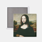 Mona Lisa, kopie van het schilderij van Leonardo d Magneet (Voorkant / Achterkant)