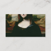 Mona Lisa, kopie van het schilderij van Leonardo d Visitekaartje (Achterkant)