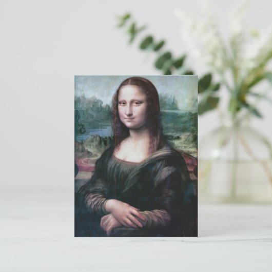 Mona Lisa la Gioconda Leonardo da Vinci briefkaart (Staand voorkant)