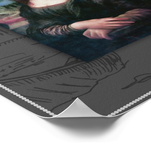 Mona Lisa, La Gioconda. Leonardo da Vinci Poster (Hoek)