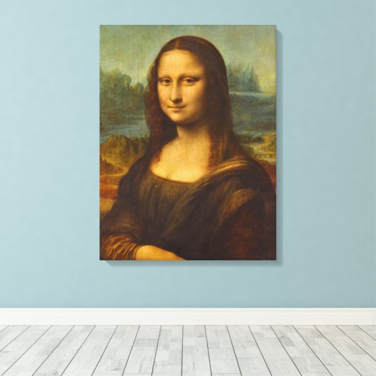 Mona Lisa, La Joconde, 1503, ingediend door Leonar Canvas Afdruk (Insitu (Houten vloer))
