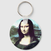 Mona Lisa Large Round Sleutelhanger (Voorkant)