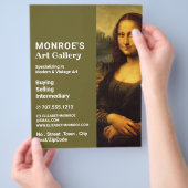Mona Lisa, Leonardo Da Vinci, Art Dealer, Gallery Flyer (Hand)