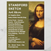 Mona Lisa, Leonardo da Vinci, Art Supplies Store Flyer (Voorkant)