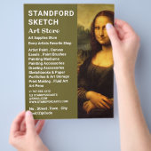Mona Lisa, Leonardo da Vinci, Art Supplies Store Flyer (Hand)