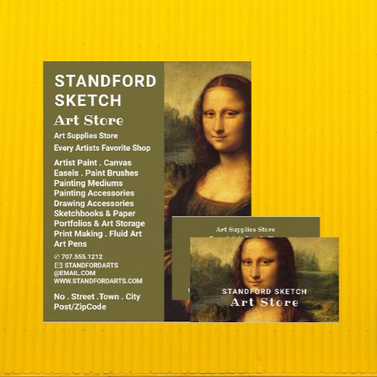 Mona Lisa, Leonardo da Vinci, Art Supplies Store Flyer
