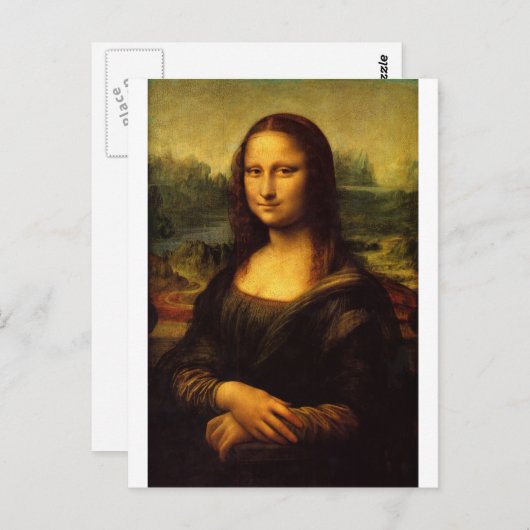 Mona Lisa - Leonardo Da Vinci Briefkaart (Voorkant / Achterkant)