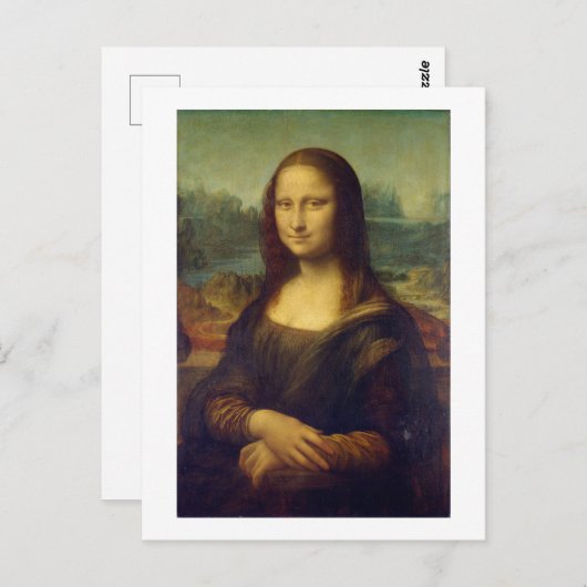 Mona Lisa, Leonardo da Vinci Briefkaart (Voorkant / Achterkant)