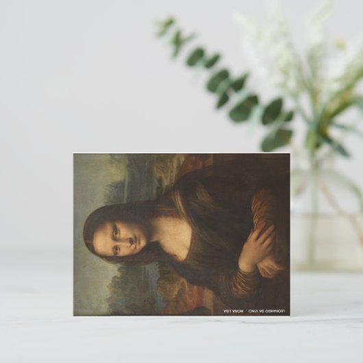 Mona Lisa Leonardo Da Vinci Briefkaart (Staand voorkant)