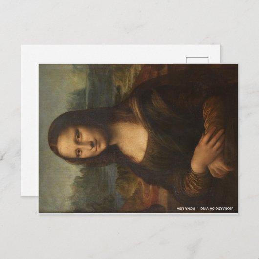 Mona Lisa Leonardo Da Vinci Briefkaart (Voorkant / Achterkant)